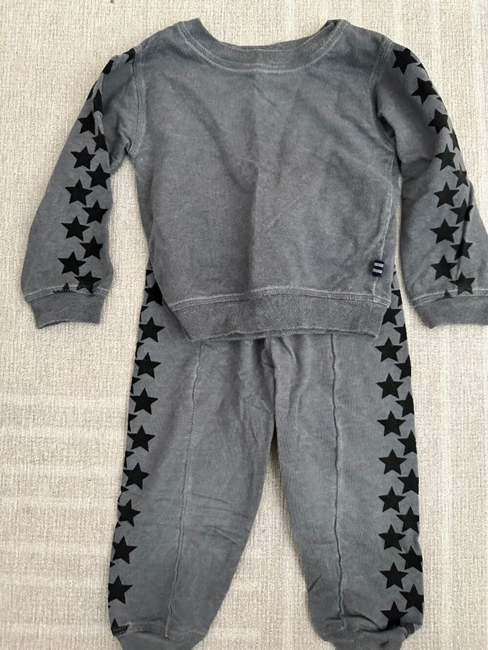 Splendid Long Sleeve Shirt and Joggers with Stars Set Sz 18-24M